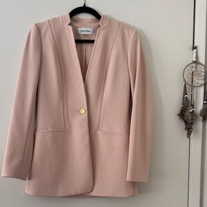 Calvin Klein Women's Blush Pink Suit Jacket